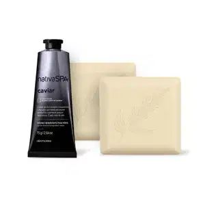 Combo Dia das Mães Nativa SPA Caviar: Creme Hidratante para Mãos Desodorante 75g + Sabonete em Barra 2x90g