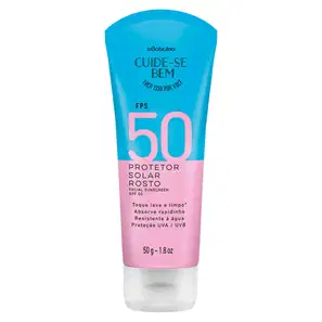 Protetor Solar Facial FPS 50 Cuide-Se Bem, 50g