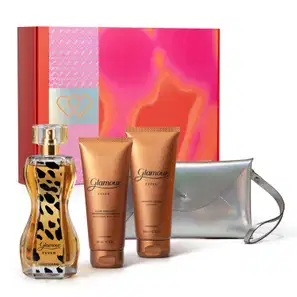 Combo Glamour Fever: Desodorante Colônia 75ml + Batom Cremoso + Nécessaire Oncinha
