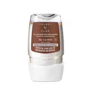 Gel Antisséptico 70º INPM para Mãos Malbec Club 30g