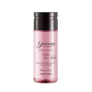 Óleo Perfumado Desodorante Corporal Glamour Secrets Black 150ml