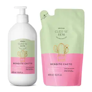 Combo Cuide-se Bem Bendito Cacto: Loção Corporal 400ml + Refil 400ml