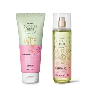 Combo Cuide-se Bem Bendito Cacto: Loção Corporal 200ml + Body Splash 200ml