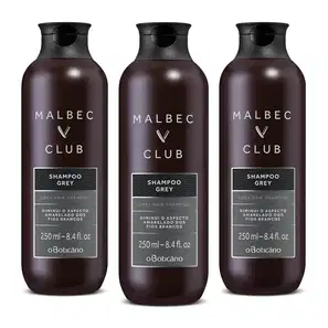 Combo o Boticário Malbec Club: Shampoo Grey 250ml (3 itens)