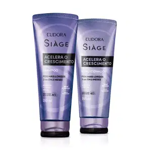 Kit Eudora Siàge Acelera o Crescimento Duo - Shampoo 250ml + Condicionador 200ml