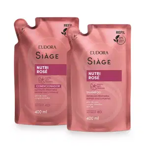 Combo Refil Siàge Nutri Rosé: Shampoo 400ml + Condicionador 400ml