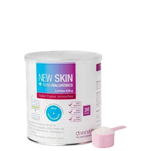 Divinitè New Skin + Ácido Hialurônico Frutas Vermelhas - Suplemento Alimentar em Pó 330g