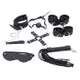 Kit Bondage BDSM 7 Peças c/ Coleira Guia Mordaça Algema Tornozeleira e Chicote (8)