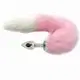 Plug Anal Cauda de Raposa Branco e Rosa (2)