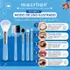 Kit Com 5 Pincéis Para Maquiagem Macrilan Princess Kp9-6 Azul (6)