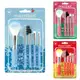 Kit Com 5 Pincéis Para Maquiagem Macrilan Princess Kp9-6 Azul (2)