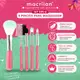 Kit Com 5 Pincéis Para Maquiagem Macrilan Princess Kp9-6 Azul (3)