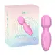 Vibrador Varinha Mágica Recarregável com 10 Modos de Vibração e Toque Aveludado Intt - Rosa (1)