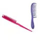 Kit  Ricca - Pente Desembaraçante + Pente de Cabelos Cachos e Ondas Roxo