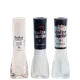 Kit Dailus Tons de Branco + Top Coat Efeito Holográfico (3 Produtos)
