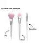 Kit Face Let's Glam Com 3 Pincéis Profissionais - Macrilan (2)