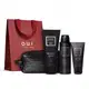 Combo O.U.i Iconique 001 Ritual Homme: Gel de Banho 200ml + Pós-Barba 50g + Aerossol 125ml + Nécessaire Preto + Sacola de Presente