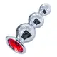 Sexy Import Pedra Vermelha 9,5cm x 3,6cm - Plug Anal Escalonado em Aço (5)