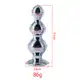 Sexy Import Pedra Vermelha 9,5cm x 3,6cm - Plug Anal Escalonado em Aço (2)