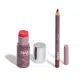 Combo By Nah Cardoso:  Lápis Contorno Labial Rosa Bold 1,1g +  Blush Stick Marrom Lovely 5g