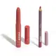 Combo By Nah Cardoso: Gloss Labial Rosa Cotton Candy 2,4ml + Lápis Contorno Labial Marrom Brave 1,1g