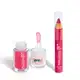 Combo Rosa: Lip Oil Cuide-se Bem Pessegura 3,5ml + Lápis Multifuncional 3 Em 1 Toda Colorida 1,2g
