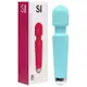 Vibrador massageador varinha em silicone com 20 modos de vibração Cor VINHO (2)