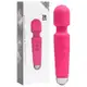 Vibrador massageador varinha em silicone com 20 modos de vibração Cor VINHO (4)