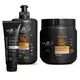 Combo Low Poo Cachos: Co-Wash 250ml + Creme para Pentear 300ml + Máscara Ultra-Umidificadora 500g
