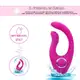 Vibrador Recarregável com Motor Duplo e Controle Sem Fio na cor roxa (5)