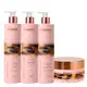 Kit Cachos Shampoo, Condicionador, Creme de Pentear e Máscara - Dhonna | Ideal para Cachos Definidos e Hidratados (1)