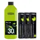 Kit L'Oréal Professionnel Inoa - Oxidante 30 Volumes 1000ml + 03 tinturas - Coloração nº 6.8 - Louro Escuro Marrom
