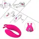 Vibrador de casal com controle remoto mody 12 vibrações Cor Pink (2)
