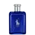 Frasco de perfume Ralph Lauren em tom azul intenso, com tampa prateada e logotipo da marca em destaque. Embalagem elegante e sofisticada, com informações sobre o produto impressas na parte frontal.