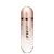 Perfume em frasco cilíndrico de metal rosado. O frasco tem um formato alongado com uma tampa arredondada na parte superior. O rótulo frontal exibe o texto "212 VIP Rosé" em letras douradas sobre fundo rosado.