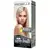 Cloração de cabelo Probelle. Caixa retangular com fundo cinza e letras brancas "super bonita" em destaque. Imagem frontal de uma mulher loira com cabelos lisos e maquiagem natural. Rótulo indica "Kit Coloração Creme" na tonalidade 10.0 Louro Claríssimo.